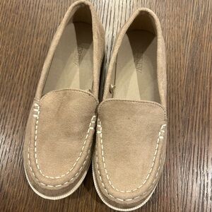 J. Crew Kids Tan Suede Moccasin Loafers